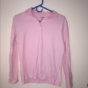 Pink longsleeve polo